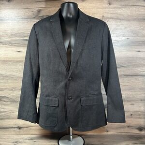 Gap Blazer Mens Medium Gray Blazer Sport Coat Suit Jacket 2 Button NEW